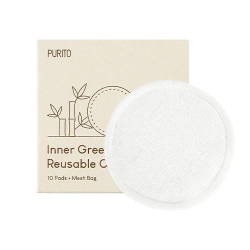 PURITO Inner Green Reusable Cotton Rounds 10ea - DODOSKIN