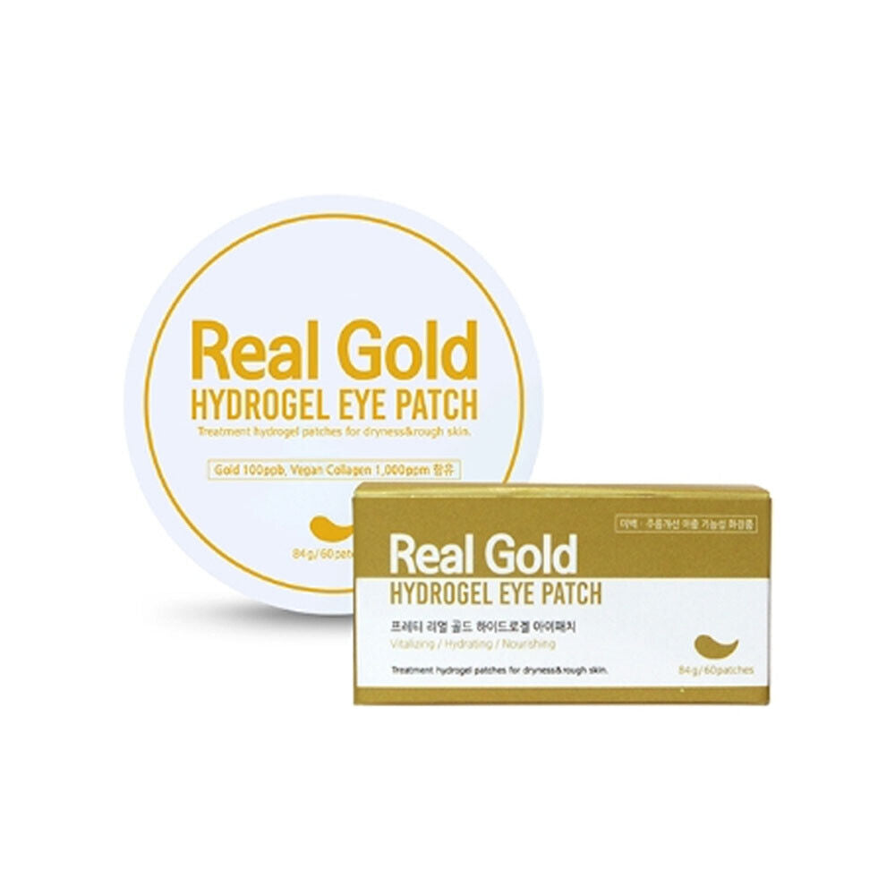 PRRETI Real Gold Hydrogel Eye Patch 60sheets - DODOSKIN