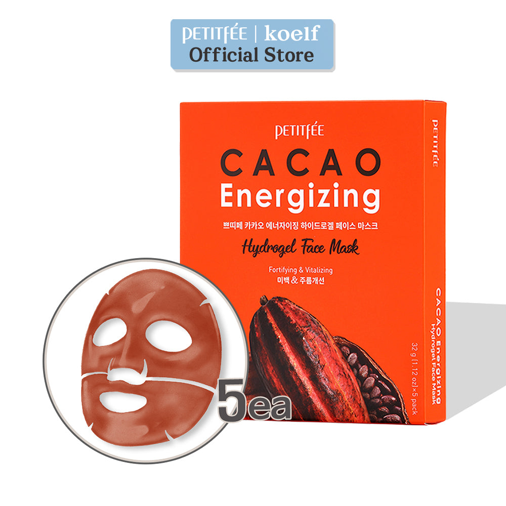 PETITFEE Cacao Energizing Hydrogel Face Mask 5ea - KLO