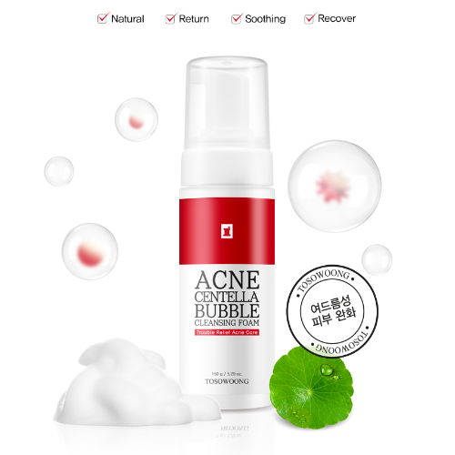 TOSOWOONG Acne Centella Bubble Cleansing Foam 150g - KLO