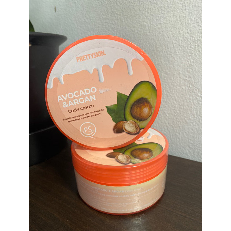 Pretty skin Avocado & Argan Body Cream Jar 300ml - KLO