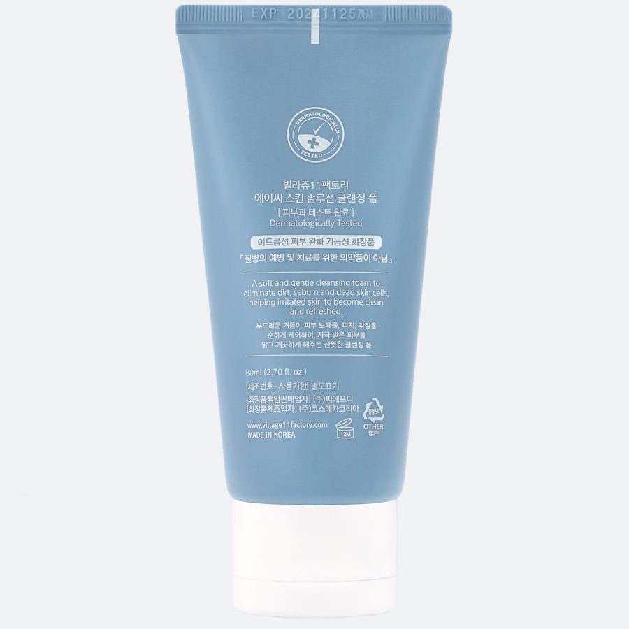 VILLAGE 11 FACTORY AC Skin Solution Cleansing Foam 80ml - KLO