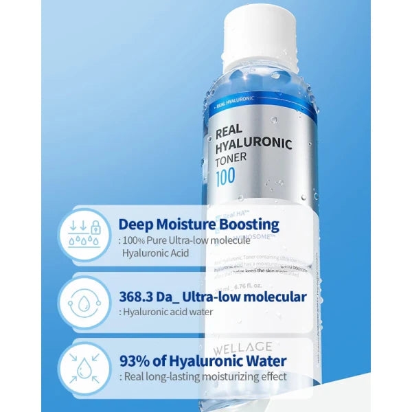 Wellage Real Hyaluronic 100 Toner 200ml - KLO