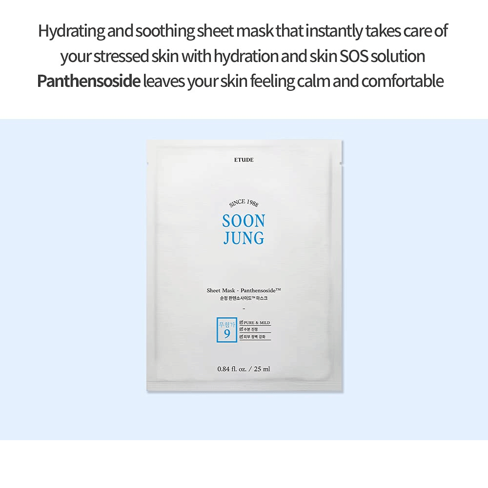 ETUDE HOUSE Soonjung Sheet Mask - Panthensoside 25ml*10ea - KLO