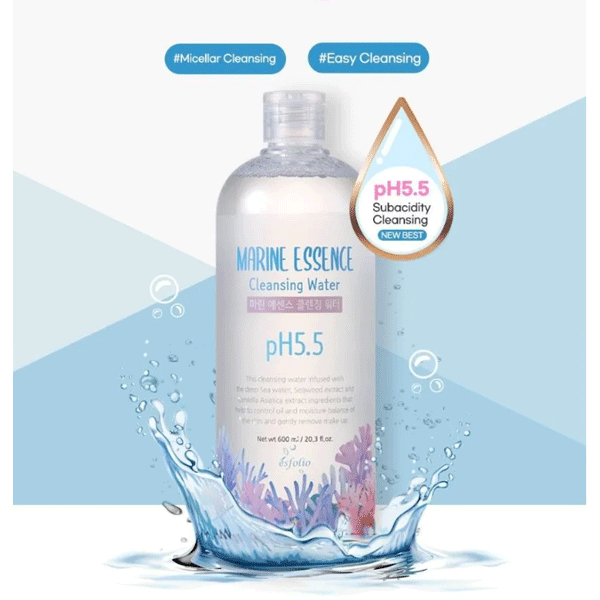esfolio pH 5.5 Marine Essence Cleansing Water 600ml - DODOSKIN