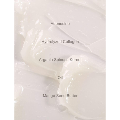 The product is designed to improve skin elasticity and reduce the appearance of fine lines and wrinkles around the eyes. The packaging is sleek and features the brand name and product details.