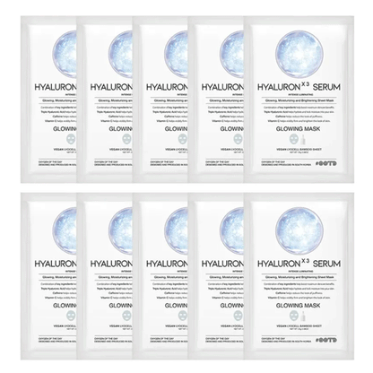 OOTD Hyaluron X3 Serum Glowing Mask 25g * 10ea - DODOSKIN