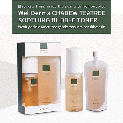 (NEWA) WellDerma TeaTree Soothing Bubble Toner 150ml + Refill 100ml - DODOSKIN