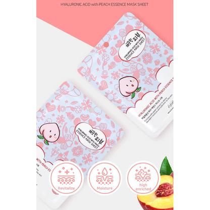 (NEWA) esfolio Hyaluronic Acid With Peach Essence Mask Sheet 25ml * 10pcs - DODOSKIN