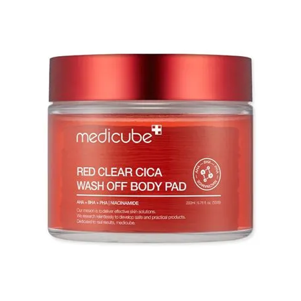 MEDICUBE Red Clear Cica Wash Off Body Pad 50 pads - KLO