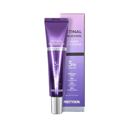Pretty skin Retinal Bakuchiol A-mazing Night Cream Tube 30ml - KLO