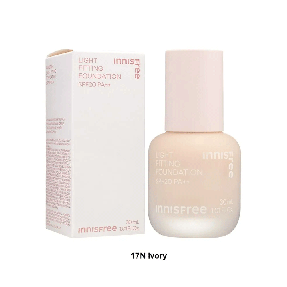 Innisfree Light Fitting Foundation SPF20 PA++ 30ml - 4 Colors - KLO