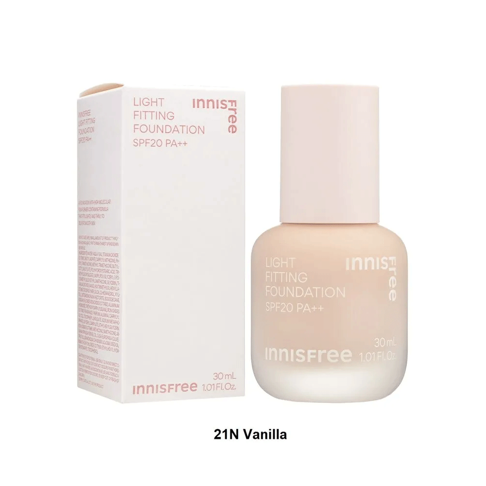 Innisfree Light Fitting Foundation SPF20 PA++ 30ml - 4 Colors - KLO