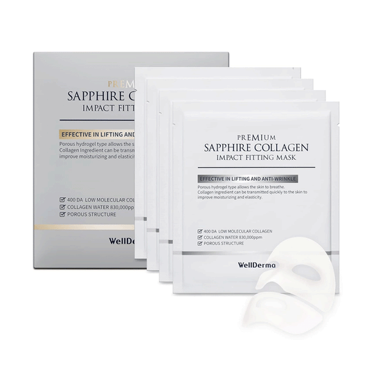 (NEWA) WellDerma Premium Sapphire Collagen Impact Fitting Mask 25g 