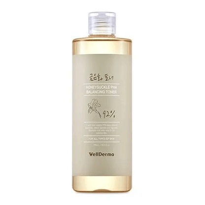 (NEWA) WellDerma Honeysuckle PHA Balancing Toner 500ml - DODOSKIN