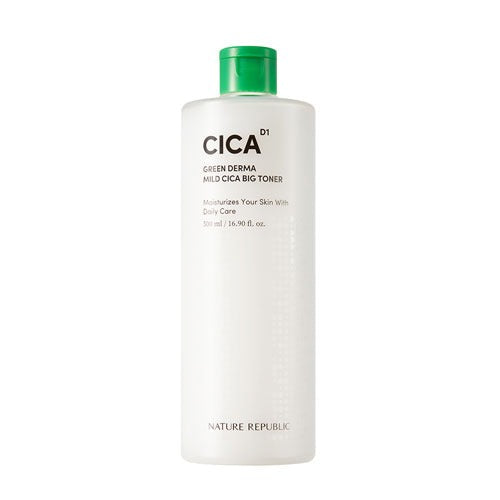 [Nature Republic] Green Derma Mild Cica Big Toner 500ml - KLO