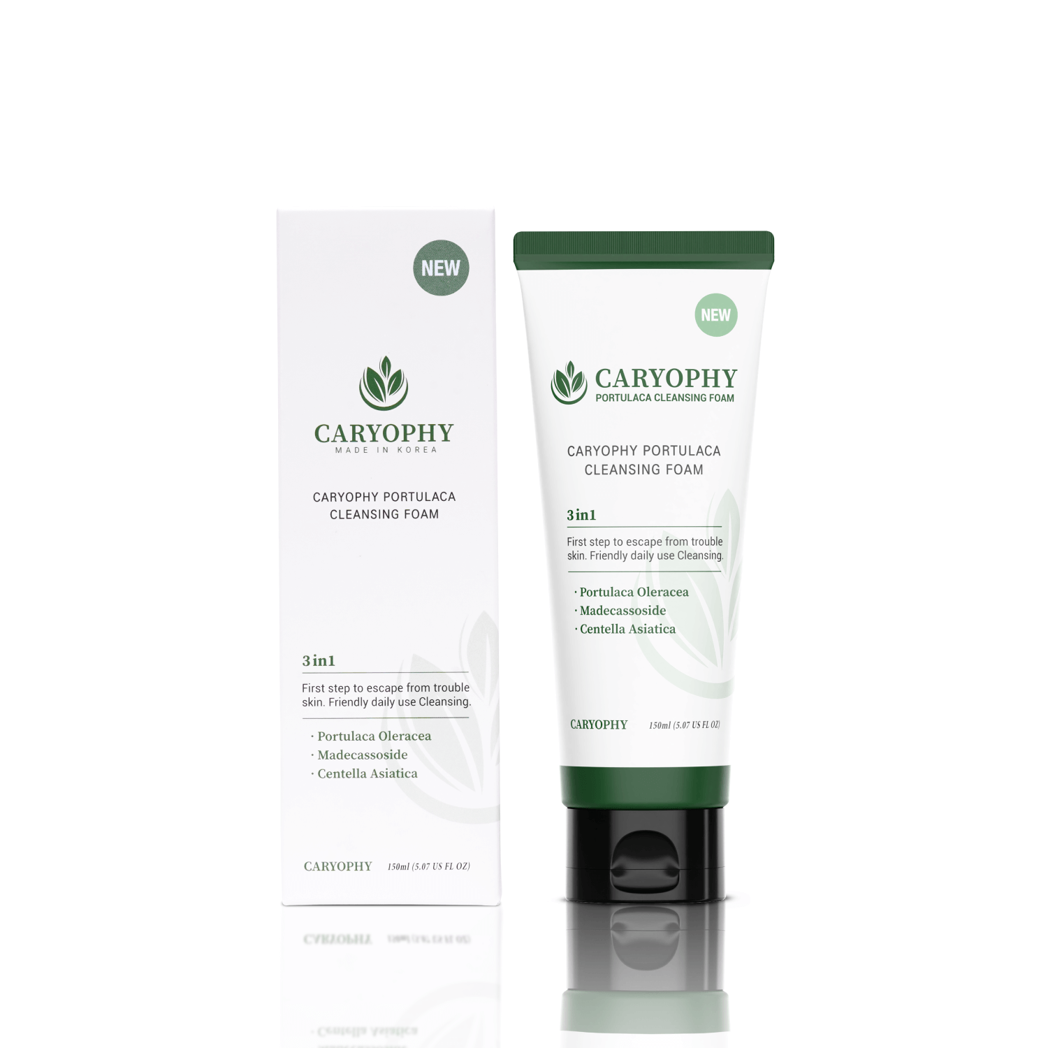 (Matthew검수) CARYOPHY Portulaca Cleansing Foam 150ml - DODOSKIN