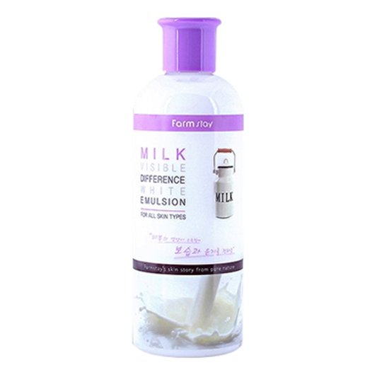 Farmstay Milk Visible Difference White Emulsion 350ml - Dodoskin