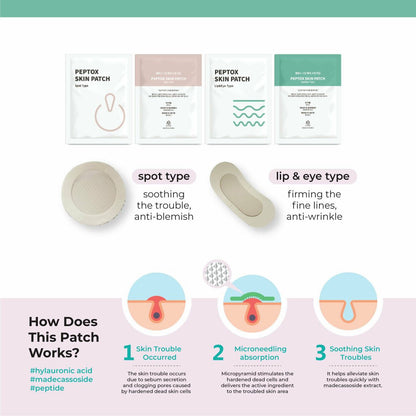 [SAYINUS]PEPTOX Microneedle Anti Wrinkle&Acne Skin Patches - KLO