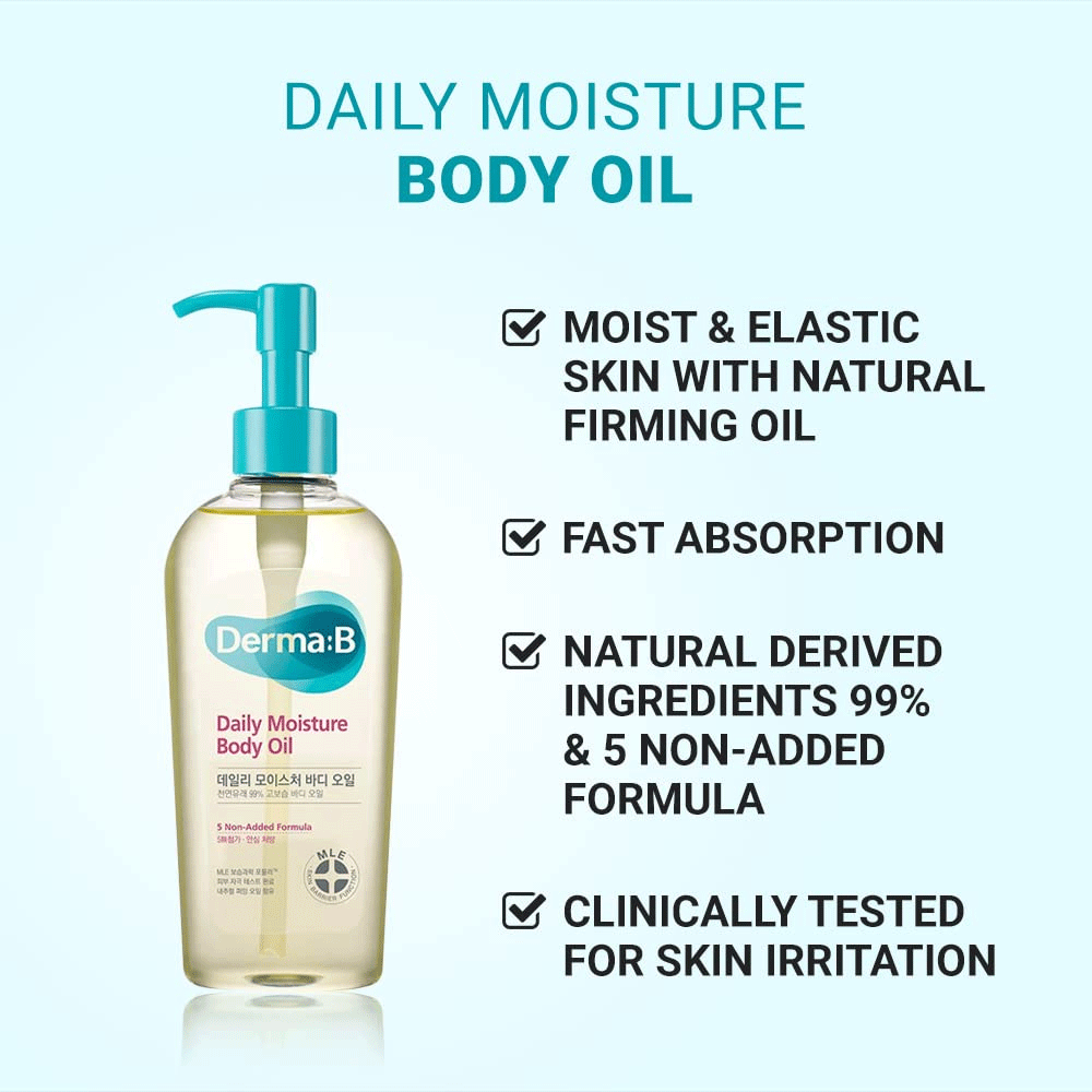 Derma-B Daily Moisture Body Oil 200ml - KLO