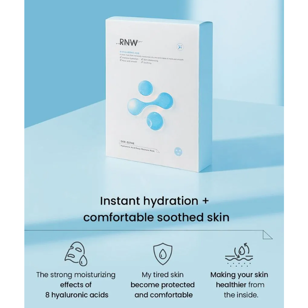 RNW DER. ESTHE Hyaluronic Acid Deep Moisture Mask Set - KLO