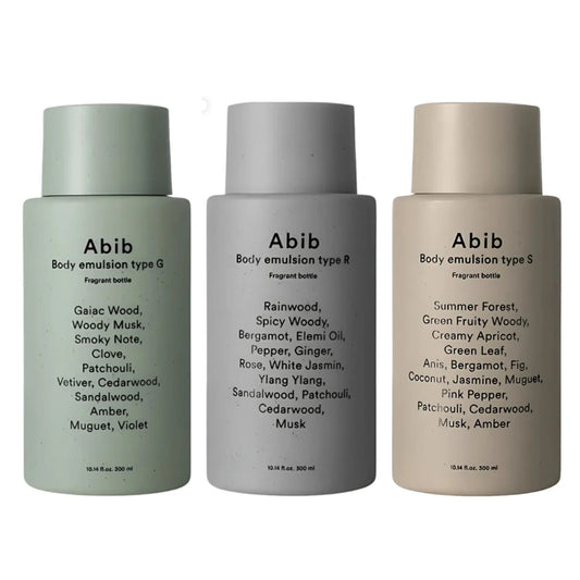Abib body emulsion 3type Fragrant bottle 300ml