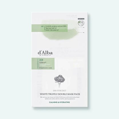 D'ALBA  White Truffle Double Mask Pack (Calming) 32.5g x 4ea - DODOSKIN
