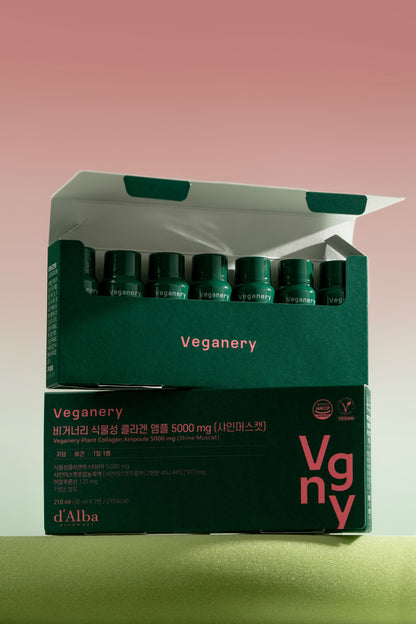 D'ALBA Veganery Plant Collagen Ampoule 5,000mg 1BOX (30ml x 7ea) - Shine Muscat Flavor - KLO