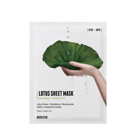 ROVECTIN Calming Lotus Sheet Mask 25ml (1ea / 5ea / 10ea) - KLO
