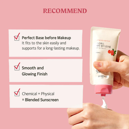 SKINFOOD Berry Glowing Sun Cream SPF 50+ PA++++ 50ml - DODOSKIN