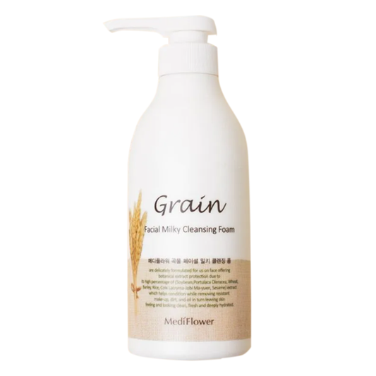 MediFlower Grain Facial Milky Cleansing Foam 500ml - DODOSKIN