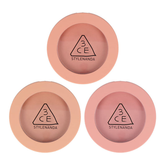 3CE Mood Recipe Face Blush (Nude Peach, Mono Pink, Rose Beige) 5.5g - Dodoskin