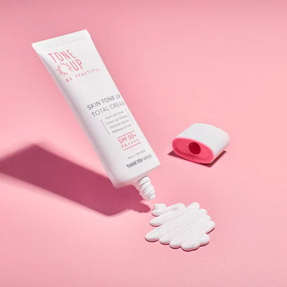 (Matthew검수) THANK YOU FARMER  Skin Tone Up Total Cream SPF50+ PA++++ 40ml - DODOSKIN