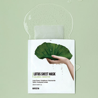 ROVECTIN Calming Lotus Sheet Mask 25ml (1ea / 5ea / 10ea) - KLO