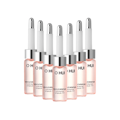 O HUI Miracle Moisture Pink Barrier Ampoule 777 Set - DODOSKIN