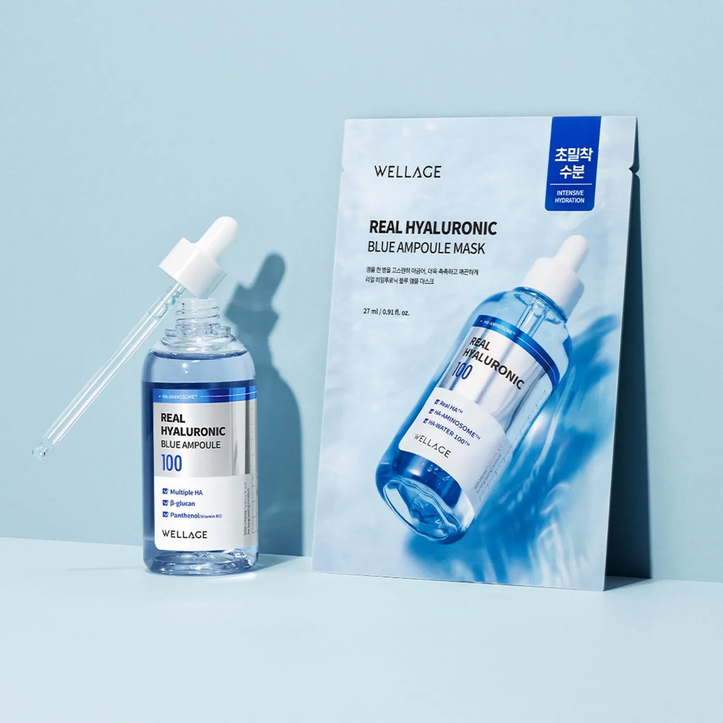 WELLAGE Real Hyaluronic Blue Ampoule Mask 0.27ml * 5ea