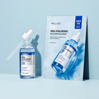 WELLAGE Real Hyaluronic Blue Ampoule Mask 0.27ml * 5ea