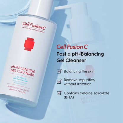 Cell Fusion C pH-Balancing Gel Cleanser Twin Pack (200ml + 200ml) - DODOSKIN