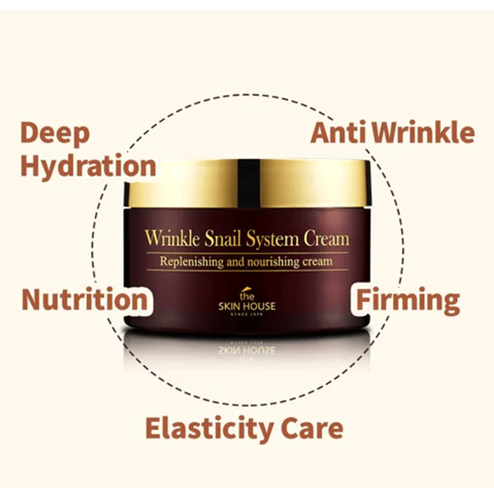 the SKIN HOUSE Wrinkle Snail System Cream JUMBO 100ml - KLO
