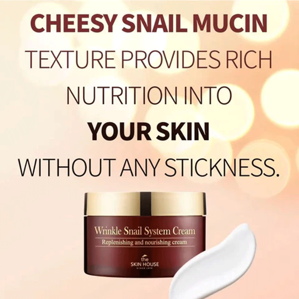 the SKIN HOUSE Wrinkle Snail System Cream JUMBO 100ml - KLO