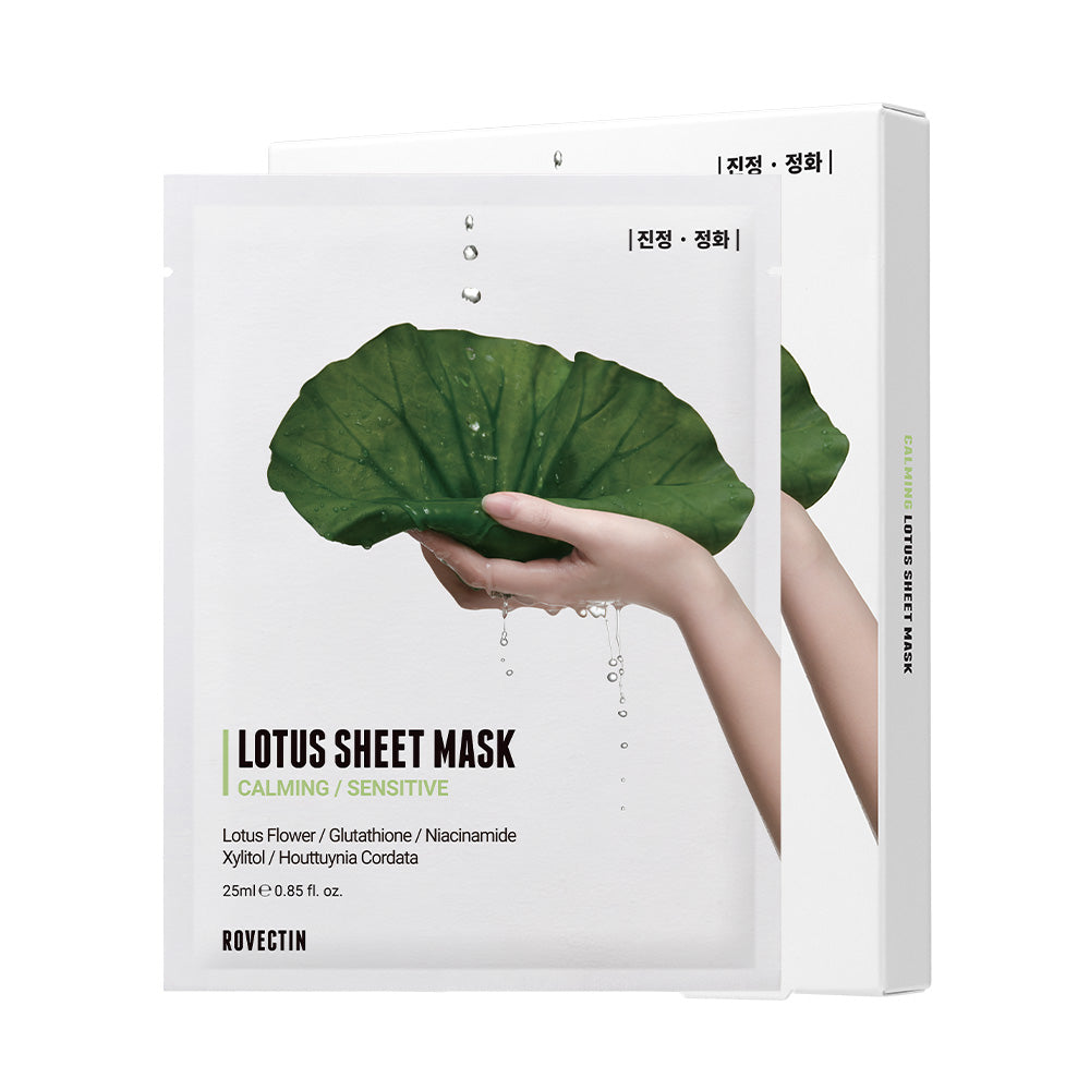 ROVECTIN Calming Lotus Sheet Mask 25ml (1ea / 5ea / 10ea) - KLO