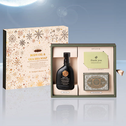 OPTATUM Body Oil & Gua Sha Soap Gift Set