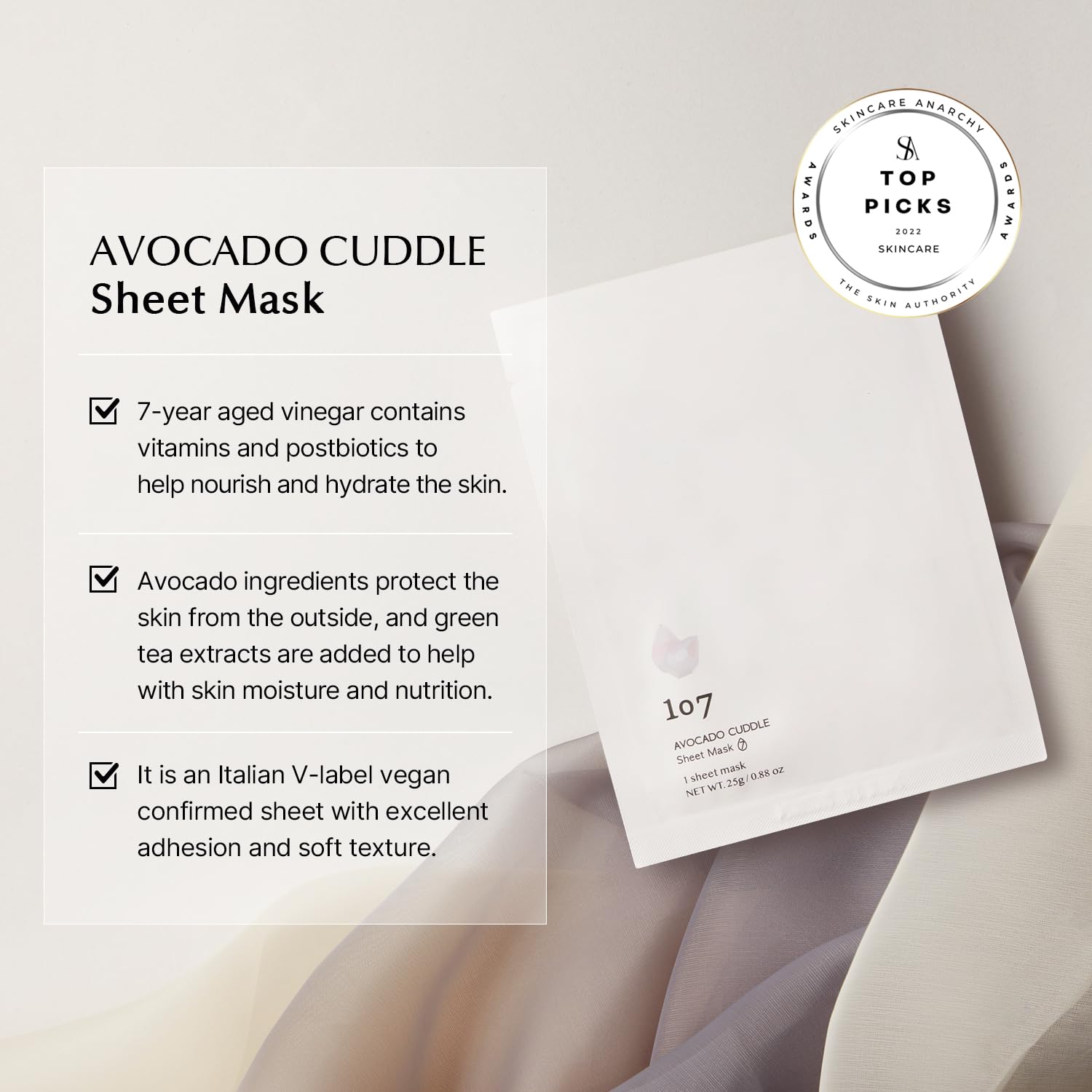 ONEOSEVEN Squalane Cuddle Sheet Mask 30g * 5ea - DODOSKIN