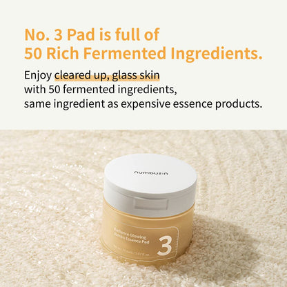 numbuzin No.3 Radiance Glowing Jumbo Essence Pad 150ml/ 70Pads - DODOSKIN