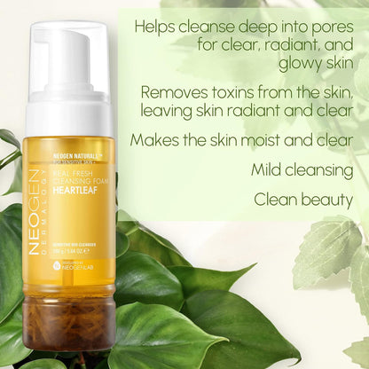 NEOGEN DERMALOGY Real Fresh Foam Cleanser Heartleaf 160g - DODOSKIN