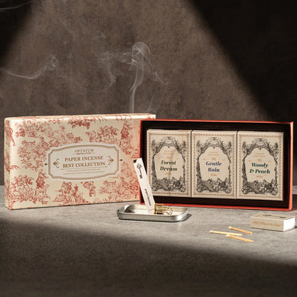OPTATUM Village Collection Paper Incense 3-piece Gift Set