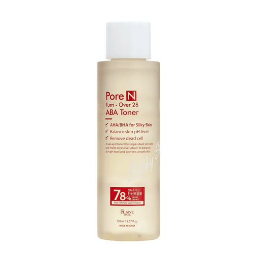 THE PLANT BASE Pore N Turn-Over 28 AHA BHA Toner 150ml - DODOSKIN
