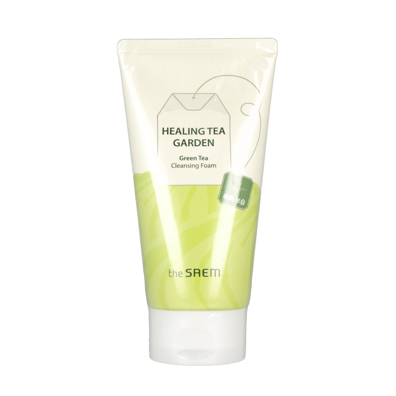 the SAEM Healing Tea Garden Cleansing Foam Green Tea 150ml - KLO