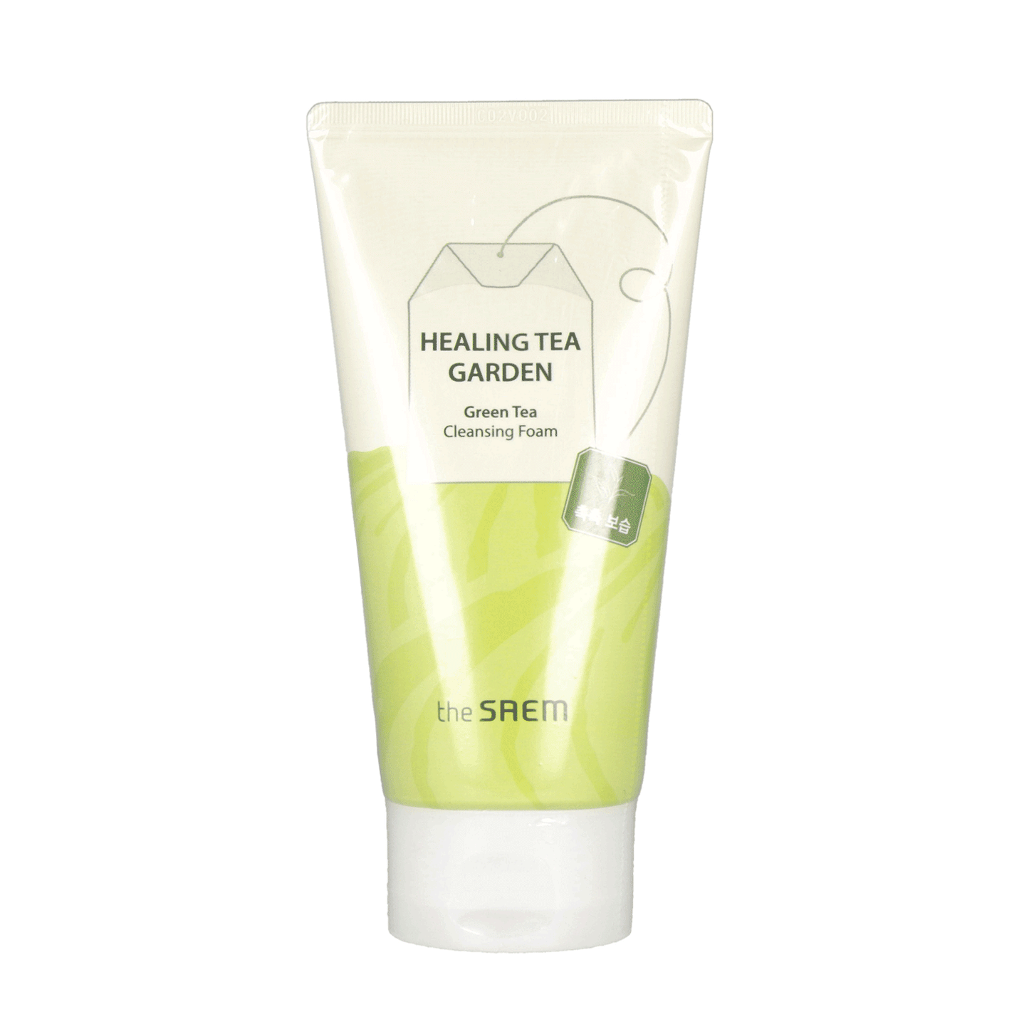 the SAEM Healing Tea Garden Cleansing Foam Green Tea 150ml - KLO