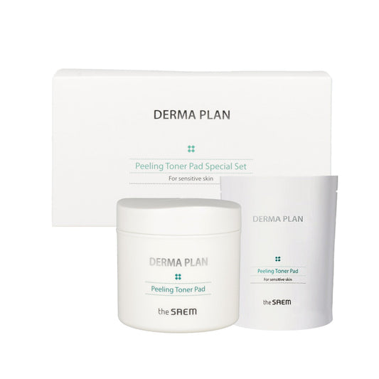 the SAEM Derma Plan Peeling Toner Pad Special Set (145ml 70ea + Refill 105ml 50ea) - KLO